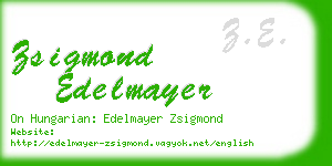 zsigmond edelmayer business card